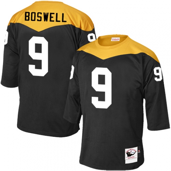 Men's Mitchell and Ness Pittsburgh Steelers #9 Chris Boswell Elite Black 1967 Home Throwback NFL Jersey - Ujersey
