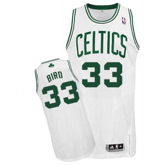 Youth Adidas Boston Celtics #33 Larry Bird Authentic White Home NBA Jersey - Ujersey
