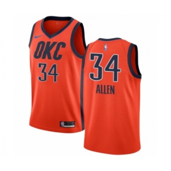 Youth Nike Oklahoma City Thunder #34 Ray Allen Orange Swingman Jersey - Earned Edition - Ujersey