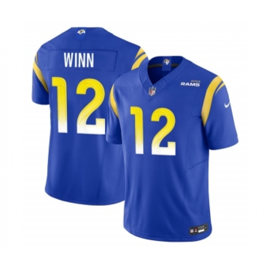 Men's Los Angeles Rams #12 Dresser Winn Blue 2023 F.U.S.E. Vapor Untouchable Football Stitched Jersey - Ujersey