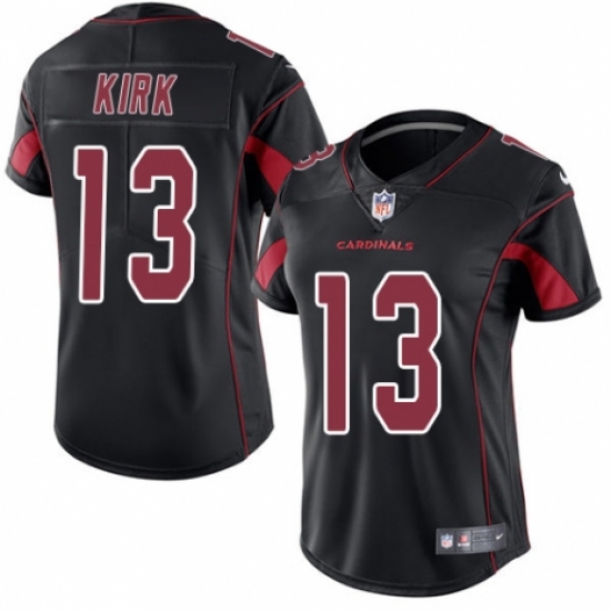 Women's Nike Arizona Cardinals #13 Christian Kirk Limited Black Rush Vapor Untouchable NFL Jersey - Ujersey