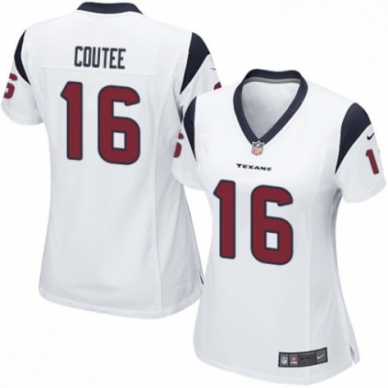 Women's Nike Houston Texans #16 Keke Coutee Game White NFL Jersey - Ujersey