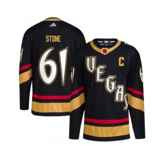 Men's Vegas Golden Knights #61 Mark Stone Black 2022-23 Reverse Retro Stitched Jersey - Ujersey