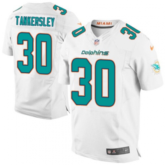Men's Nike Miami Dolphins #30 Cordrea Tankersley Elite White NFL Jersey - Ujersey