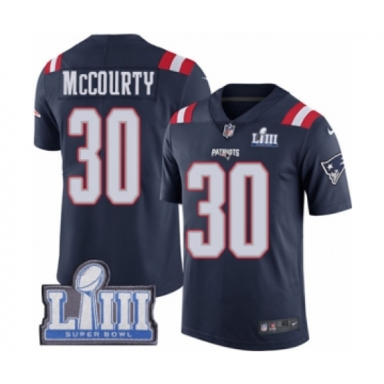 Men's Nike New England Patriots #30 Jason McCourty Limited Navy Blue Rush Vapor Untouchable Super Bowl LIII Bound NFL Jersey - Ujersey