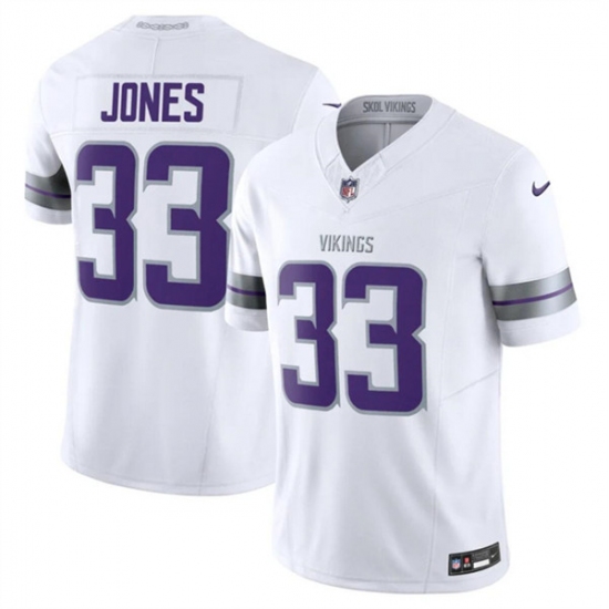 Men's Minnesota Vikings #33 Aaron Jones White F.U.S.E. Winter Warrior Limited Football Stitched Jersey - Ujersey