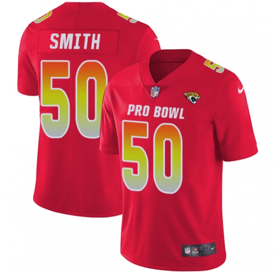 Men's Nike Jacksonville Jaguars #50 Telvin Smith Limited Red 2018 Pro Bowl NFL Jersey - Ujersey