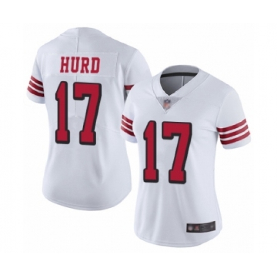 Women's San Francisco 49ers #17 Jalen Hurd Limited White Rush Vapor Untouchable Football Jersey - Ujersey