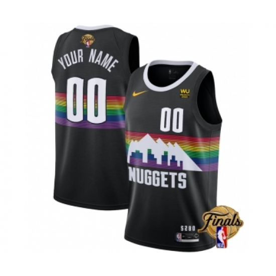 Men's Denver Nuggets Active Player Custom Black 2023 Finals City Edition Stitched Basketball Jersey - Ujersey