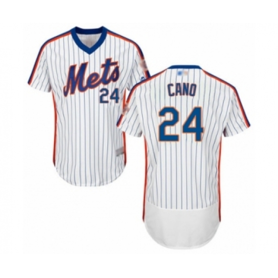 Men's New York Mets #24 Robinson Cano White Alternate Flex Base Authentic Collection Baseball Jersey - Ujersey