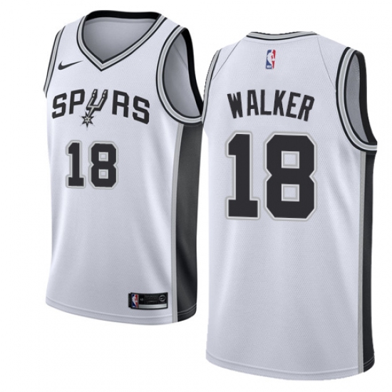 Women's Nike San Antonio Spurs #18 Lonnie Walker Swingman White NBA Jersey - Association Edition - Ujersey