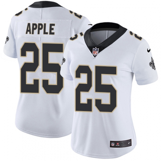 Women's Nike New Orleans Saints #25 Eli Apple White Vapor Untouchable Limited Player NFL Jersey - Ujersey