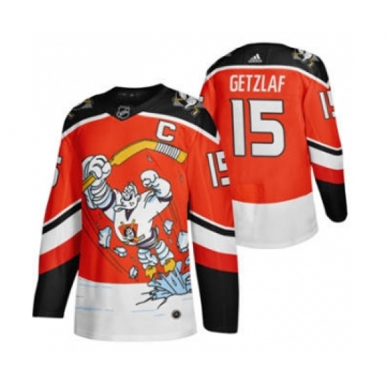 Men's Anaheim Ducks #15 Ryan Getzlaf Red 2020-21 Reverse Retro Alternate Hockey Jersey - Ujersey
