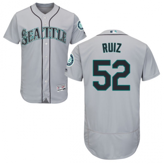 Men's Majestic Seattle Mariners #52 Carlos Ruiz Grey Flexbase Authentic Collection MLB Jersey - Ujersey