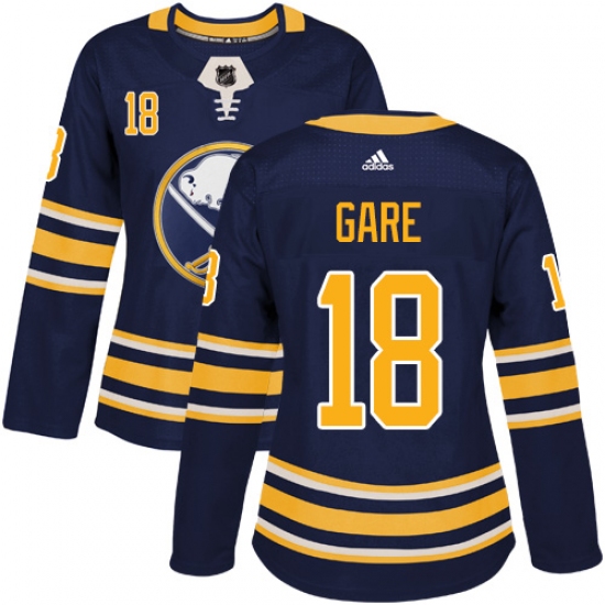 Women's Adidas Buffalo Sabres #18 Danny Gare Premier Navy Blue Home NHL Jersey - Ujersey