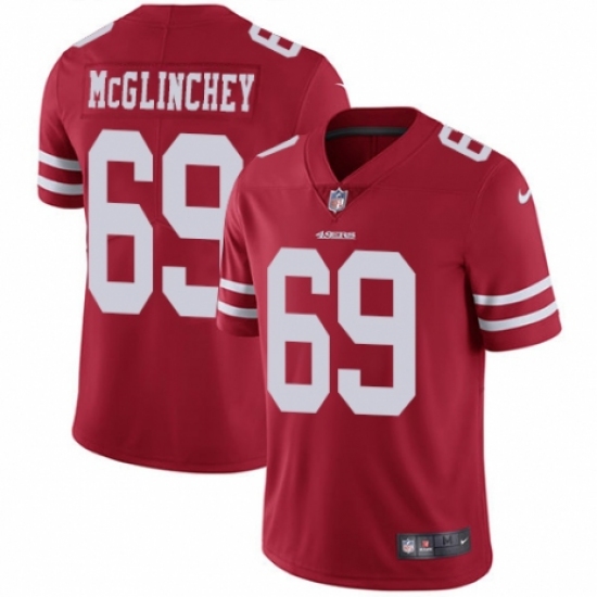 Youth Nike San Francisco 49ers #69 Mike McGlinchey Red Team Color Vapor Untouchable Elite Player NFL Jersey - Ujersey