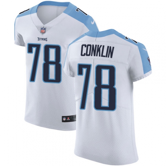 Men's Nike Tennessee Titans #78 Jack Conklin White Vapor Untouchable Elite Player NFL Jersey - Ujersey