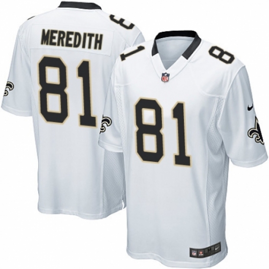 Men's Nike New Orleans Saints #81 Cameron Meredith Game White NFL Jersey - Ujersey