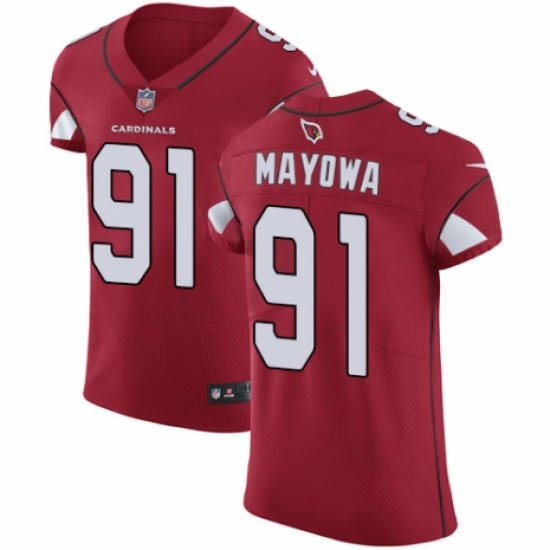 Men's Nike Arizona Cardinals #91 Benson Mayowa Red Team Color Vapor Untouchable Elite Player NFL Jersey - Ujersey