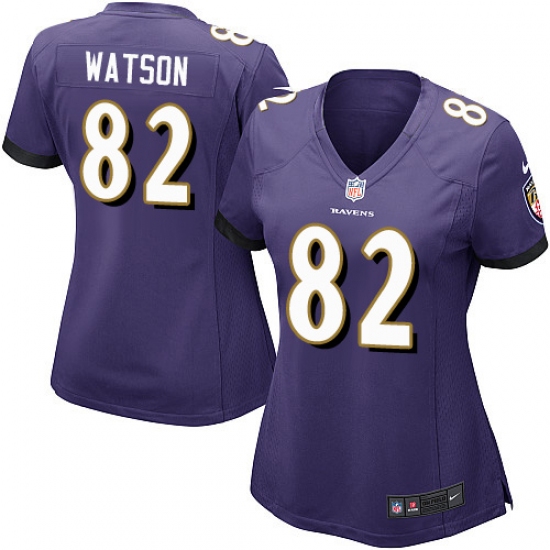 Women's Nike Baltimore Ravens #82 Benjamin Watson Game Purple Team Color NFL Jersey - Ujersey