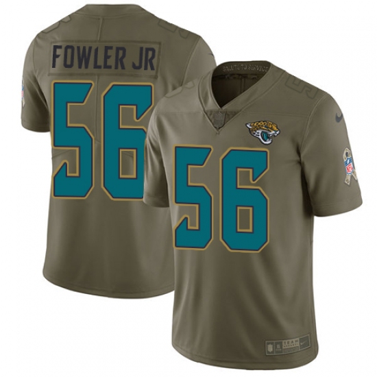 Men's Nike Jacksonville Jaguars #56 Dante Fowler Jr Limited Olive 2017 Salute to Service NFL Jersey - Ujersey
