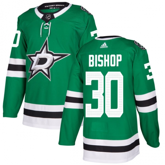 Men's Adidas Dallas Stars #30 Ben Bishop Premier Green Home NHL Jersey - Ujersey