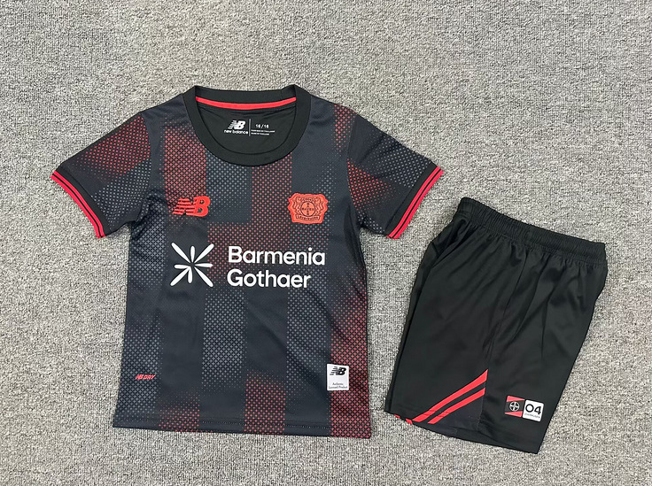 Bayer 04 Leverkusen Soccer Jersey Home Kids Kit Jersey+Shorts 2025/26 - U-jersey