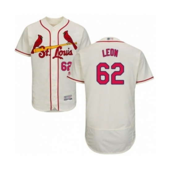 Men's St. Louis Cardinals #62 Daniel Ponce de Leon Cream Alternate Flex Base Authentic Collection Baseball Player Jersey - Ujersey