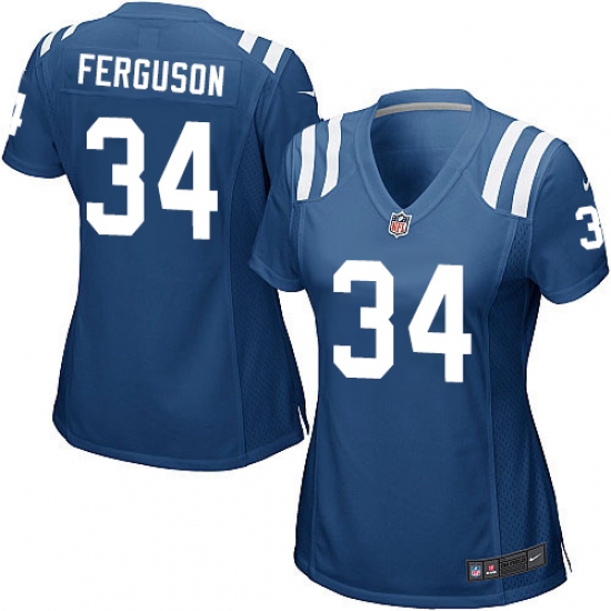 Women's Nike Indianapolis Colts #34 Josh Ferguson Game Royal Blue Team Color NFL Jersey - Ujersey