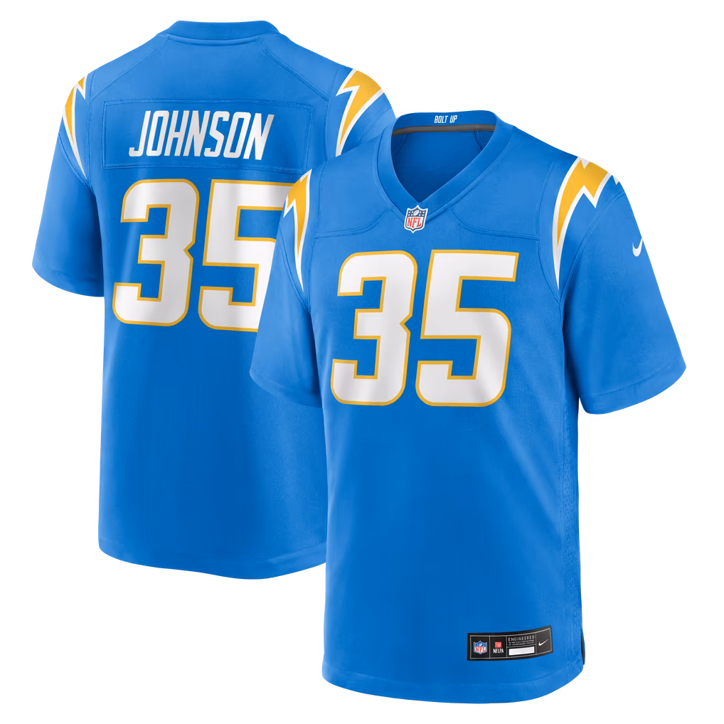 Men's Los Angeles Chargers Amar Johnson Nike Powder Blue Team Game Jersey - Ujersey Shop