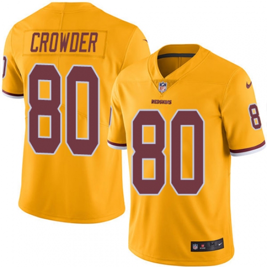 Youth Nike Washington Redskins #80 Jamison Crowder Limited Gold Rush Vapor Untouchable NFL Jersey