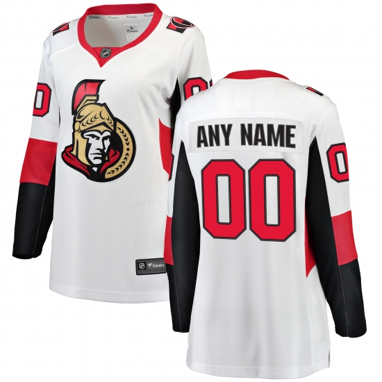 Women's Ottawa Senators Fanatics Branded White Away Breakaway Custom Jersey - Ujersey