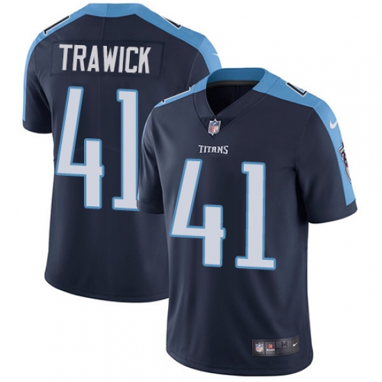 Youth Nike Tennessee Titans #41 Brynden Trawick Navy Blue Alternate Vapor Untouchable Elite Player NFL Jersey - Ujersey