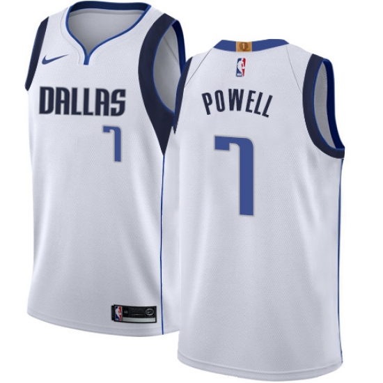 Men's Nike Dallas Mavericks #7 Dwight Powell Swingman White NBA Jersey - Association Edition - Ujersey