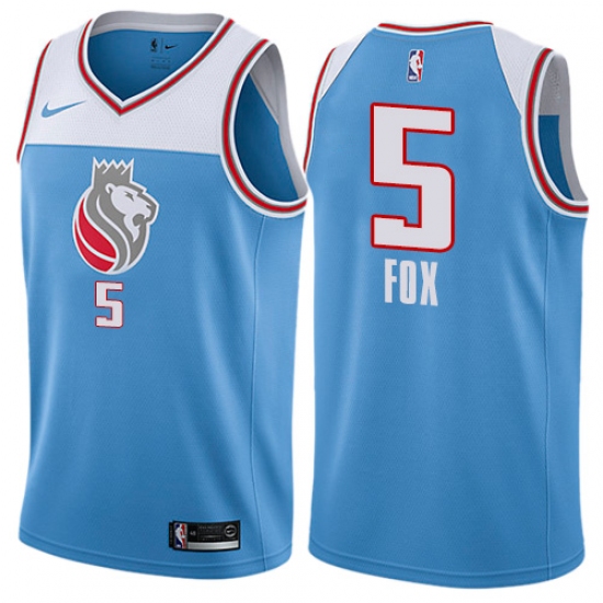 Women's Nike Sacramento Kings #5 De'Aaron Fox Swingman Blue NBA Jersey - City Edition - Ujersey