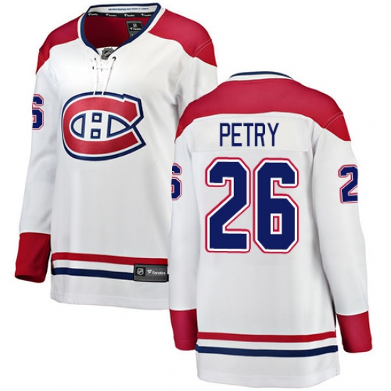 Women's Montreal Canadiens #26 Jeff Petry Authentic White Away Fanatics Branded Breakaway NHL Jersey - Ujersey