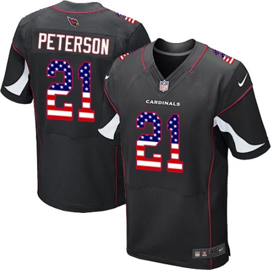 Men's Nike Arizona Cardinals #21 Patrick Peterson Elite Black Alternate USA Flag Fashion NFL Jersey - ujerseystore
