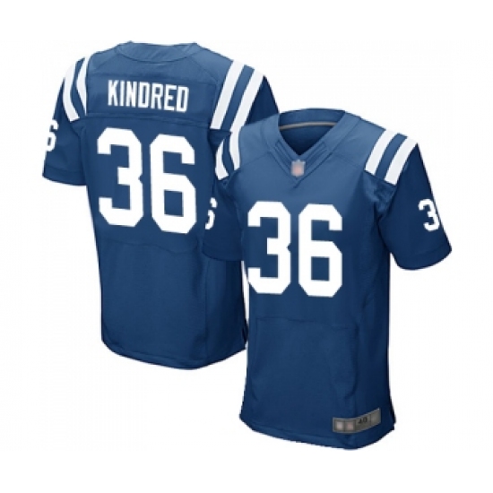 Men's Indianapolis Colts #36 Derrick Kindred Elite Royal Blue Team Color Football Jersey - Ujersey