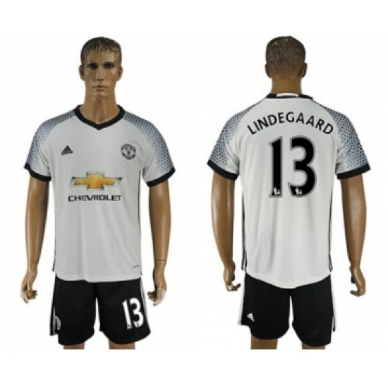 Manchester United #13 Lindegaard White Soccer Club Jersey
