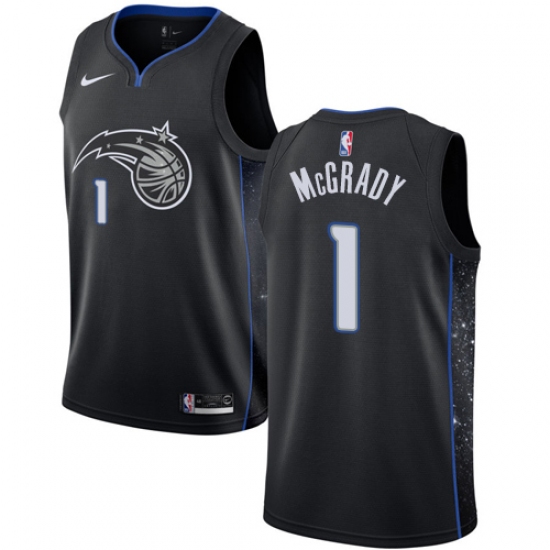 Men's Nike Orlando Magic #1 Tracy Mcgrady Swingman Black NBA Jersey - City Edition - Ujersey