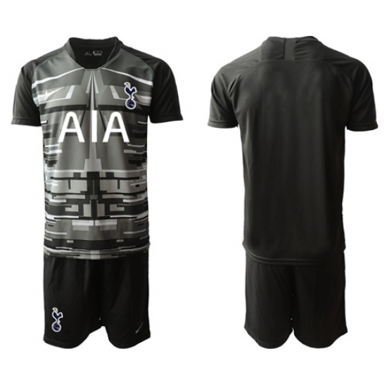 Tottenham Hotspur Blank Black Goalkeeper Soccer Club Jersey