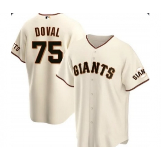 Women's San Francisco Giants #75 Camilo Doval Cream Home Nike Jersey - Ujersey