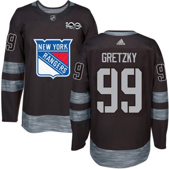 Men's Adidas New York Rangers #99 Wayne Gretzky Premier Black 1917-2017 100th Anniversary NHL Jersey - Ujersey