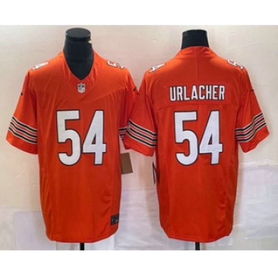 Men's Nike Chicago Bears #54 Brian Urlacher Orange 2023 FUSE Vapor Limited Stitched Jersey - Ujersey