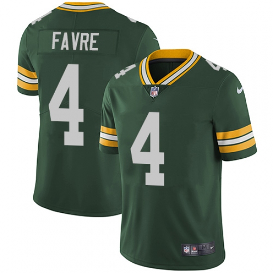 Youth Nike Green Bay Packers #4 Brett Favre Elite Green Team Color NFL Jersey - Ujersey