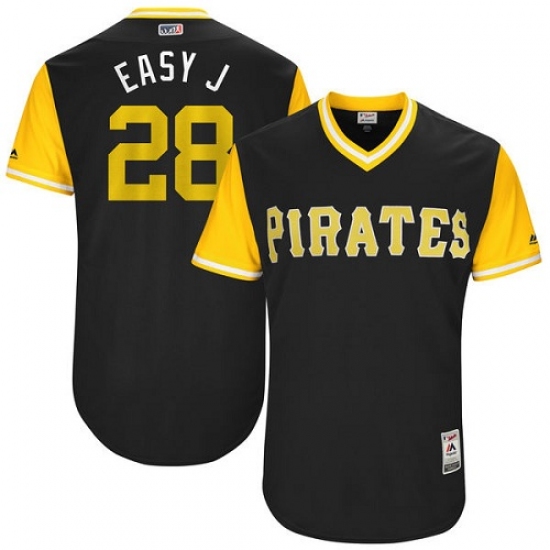 Men's Majestic Pittsburgh Pirates #28 John Jaso 