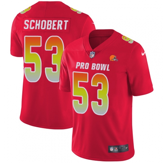 Men's Nike Cleveland Browns #53 Joe Schobert Limited Red 2018 Pro Bowl NFL Jersey - Ujersey
