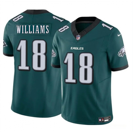 Men's Philadelphia Eagles #18 Avery Williams Green 2024 New F.U.S.E. Vapor Untouchable Limited Football Stitched Jersey - Ujersey