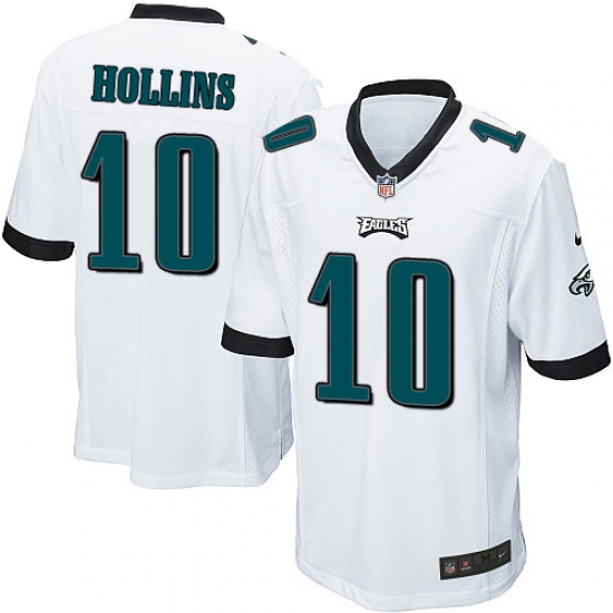 Men's Nike Philadelphia Eagles #10 Mack Hollins Game White NFL Jersey - Ujersey