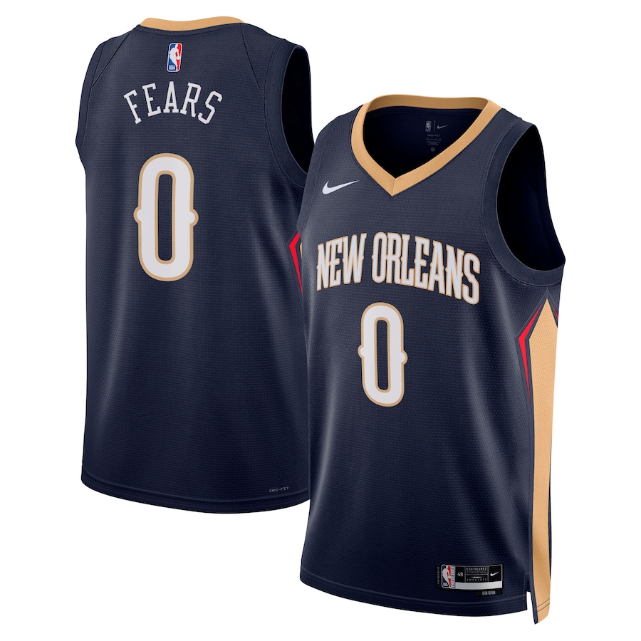 Unisex New Orleans Pelicans Jeremiah Fears Nike Navy Swingman Player Jersey - Icon Edition - Ujersey